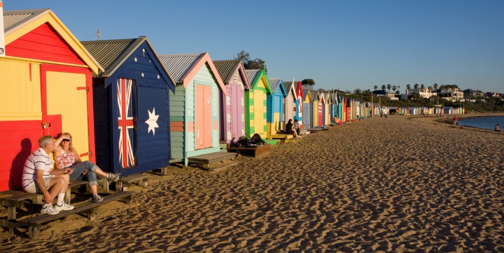 Những ngôi nhà gỗ nhiều màu tại bãi biển Brighton1